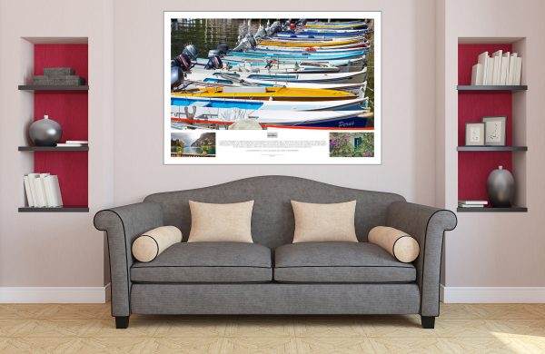 Framed photography of Lake Garda Boats