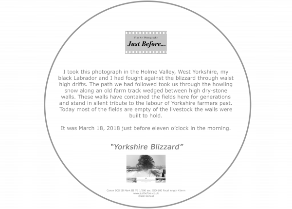 Roundel explaining Yorkshire Blizzard